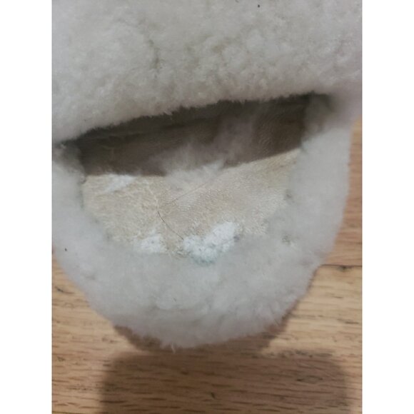 UGG Fluff Yeah Slide Slippers Womens Natural Sherling Strap US 7 EU 38 - Picture 13 of 14